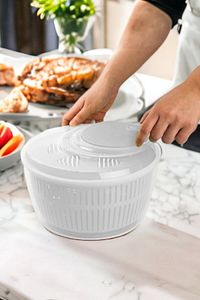 Salata Ve Sebze Kurutucu 5 Litre Beyaz Salata Kurutucu ürün fotoğrafı