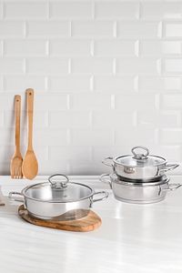 Silver 6 Parça Paslanmaz Çelik Sahan Seti (16-18-20 CM) ürün fotoğrafı