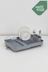 Açılır Kapanır Sürgülü Tabaklık Bulaşıklık Bulaşık Sepeti Bulaşık Kurutma / Açık Gri ürün fotoğrafı