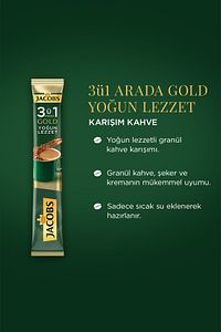 3'ü 1 Arada Gold Yoğun Lezzet Karışım Kahve 160 Adet ( 40'lı Kutu X 4) ürün fotoğrafı