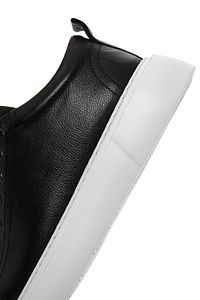 Erkek Siyah Bağcıklı Kalın Tabanlı Deri Sneaker 24sfd6821ft ürün fotoğrafı