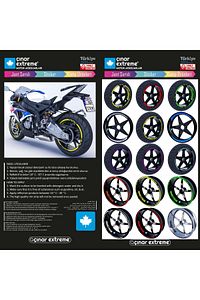 Reflektif Kırmızı Moto Gp Iç Dış Jant Şeridi Takım Sticker - 0726199631428 ürün fotoğrafı