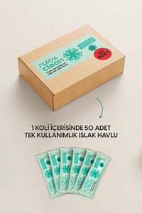 Clean - 50 Paket – Hasta Temizliği Için Hijyenik Islak Havlu ürün fotoğrafı