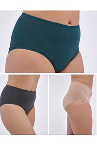 Kadın Büyük Beden Külot Battal Full Brief, Yüksek Bel (5XL, 6XL, 7XL) 5 Farklı Renk 1 Pakette ürün fotoğrafı