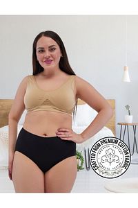Kadın Battal Külot, Büyük Beden, Pamuklu Yüksek Bel Iç Çamaşırı - 5 Adet Siyah (5XL, 6XL, 7XL) ürün fotoğrafı