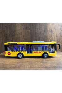SÜRTMELİ OKUL OTOBÜSÜ OYUNCAK OKUL OTOBÜSÜ SARI SCHOOL BUS KAPILARI AÇILIR IŞIKLI SESLİ OTOBÜS ürün fotoğrafı