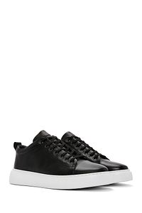 Erkek Siyah Bağcıklı Kalın Tabanlı Deri Sneaker 24sfd6821ft ürün fotoğrafı
