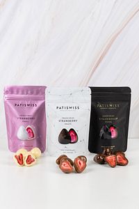 Sütlü, Bitter Ve Beyaz Çikolata Kaplı Çilek Draje Seti, 80g X 3 Adet ürün fotoğrafı