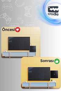 Playstation 4 Duvar Standı Yerden Tasarruf Rahat Hava Akışı Gaming Aksesuar Konsol Tutacağı ürün fotoğrafı