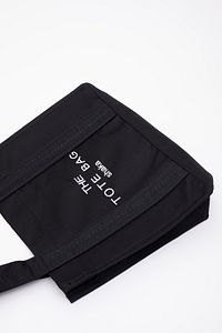 Siyah U45 Çıt Çıt Kapatmalı The Tote Bag Işlemeli Kanvas Kumaş Günlük Kadın Kol Ve Omuz Çantası 25x3 ürün fotoğrafı