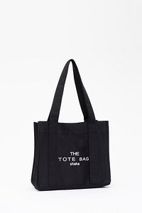 Siyah U45 Çıt Çıt Kapatmalı The Tote Bag Işlemeli Kanvas Kumaş Günlük Kadın Kol Ve Omuz Çantası 25x3 ürün fotoğrafı
