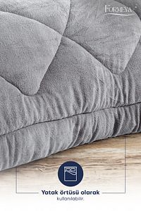 Çift Kişilik Lüx Gri Wellsoft Yorgan Çift Taraflı 195 X 215 ürün fotoğrafı