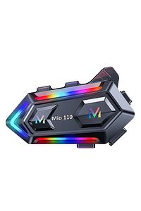 Mio 110 RGB 1000mAh IPX6 Motosiklet Kask Bluetooth Intercom Kulaklık ürün fotoğrafı