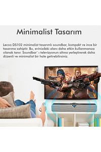 Ds102 Kablolu Usb/aux 6w Soundbar Taşınabilir Stereo Hoparlör Siyah ürün fotoğrafı