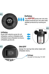 220v Elektrikli Sorelis Hava Pompası Şişme Yatak Bot Simit Şişme Koltuk Deniz Yatağı Pompa Air Pump ürün fotoğrafı