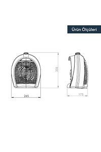 Fanlı Isıtıcı 2000 W Lx-6331 Bej ürün fotoğrafı