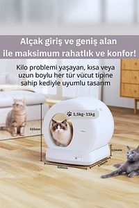 Ucat C10 Pro Kameralı Akıllı Otomatik Kedi Tuvaleti - Güvenli Ve Hijyenik Çözüm ürün fotoğrafı