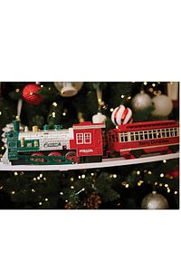 Buharlı Sesli Ve Işıklı Yılbaşı Noel Tren Seti 330 Cm 23 Parça - Dumanlı Yılbaşı Sesli Işıklı Tren ürün fotoğrafı