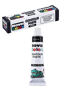 Cam Boyası 10 Renk 15 ml ve Siyah Kontur Boyası 1 Paket Cam Vitray Boyama Seti Cam Boyama Seti ürün fotoğrafı