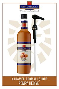 Kahve Ve Kokteyl Şurubu Karamel Aromalı 700 ml Pompa Hediyeli ürün fotoğrafı