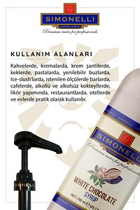 Kahve Ve Kokteyl Şurubu Beyaz Çikolata Aromalı 700 ml Pompa ürün fotoğrafı