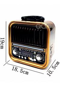 Nostalji Radyo Bluetooth Hoparlör Rgb Işıklı Yüksek Ses Gücü Led Işıklı Çift Hoparlör 10 WATT ürün fotoğrafı