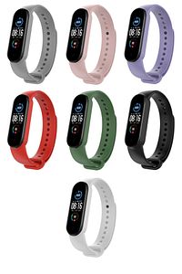Xiaomi Mi Band 5 Ve 6 Uyumlu Silikon Kordon 7'li Set ürün fotoğrafı
