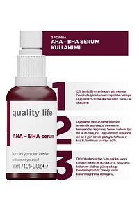Aha Bha Serum Canlandırıcı Cilt Tonu Eşitleyici Kırmızı Peeling  Glikolik Salisilik Asit Cilt Serumu ürün fotoğrafı