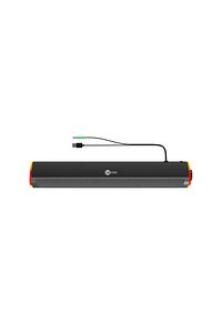Ds101 Kablolu 6w Rgb Aydınlatmalı Tv Soundbar Hoparlör Siyah ürün fotoğrafı