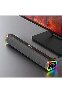 Ds101 Kablosuz Bluetooth Aux 6w Rgb Aydınlatmalı Soundbar Hoparlör Siyah ürün fotoğrafı