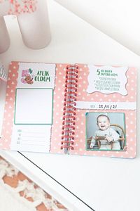 Bebek Anı Ve Anne Hamile Günlüğü Albüm Defter Erkek ürün fotoğrafı