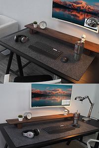 Keçe Çalışma Masası Düzenleme Ve Oyuncu Mouse Pedi Masa Üstü Düzenleyici Mat 50x100 Cm ürün fotoğrafı