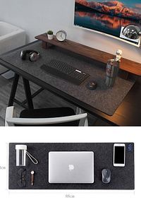 Keçe Çalışma Masası Düzenleme Ve Oyuncu Mouse Pedi Masa Üstü Düzenleyici Mat 50x100 Cm ürün fotoğrafı