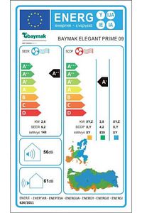 (MONTAJ DAHİL) Elegant Prime 12.000 Btu A Inverter Klima ürün fotoğrafı