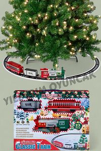 Buharlı Sesli Ve Işıklı Yılbaşı Noel Tren Seti 330 Cm 23 Parça - Dumanlı Yılbaşı Sesli Işıklı Tren ürün fotoğrafı