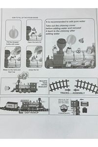 Buharlı Sesli Ve Işıklı Yılbaşı Noel Tren Seti 330 Cm 23 Parça - Dumanlı Yılbaşı Sesli Işıklı Tren ürün fotoğrafı