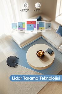 Katya Z Akıllı Robot Süpürge 2’si 1 Arada Islak Mop Ve Yüksek Emiş Gücü ürün fotoğrafı