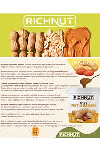 Richnut Şekersiz %100 Saf Doğal Fıstık Ezmesi 1 Kg ürün fotoğrafı