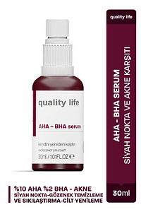 Aha Bha Serum Canlandırıcı Cilt Tonu Eşitleyici Kırmızı Peeling  Glikolik Salisilik Asit Cilt Serumu ürün fotoğrafı