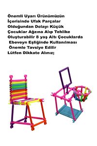 Oyuncak Geometrik Çubuklar 120 Parça Bloklar Yapboz Puzzle Zeka Renk Algı Gelişim Eğitici Oyuncak ürün fotoğrafı