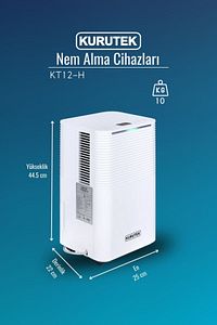 Nem Alma & Hava Temizleme Cihazı Ev Tipi Kurutek KT12H ürün fotoğrafı