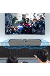 Ds102 Kablolu Usb/aux 6w Soundbar Taşınabilir Stereo Hoparlör Siyah ürün fotoğrafı