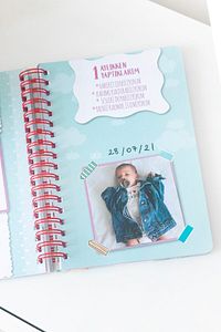 Bebek Anı Ve Anne Hamile Günlüğü Albüm Defter Erkek ürün fotoğrafı