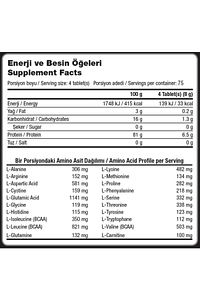 Amino 8000 - 300 Tablet - 75 Servis - Amino Asit Tablet ürün fotoğrafı