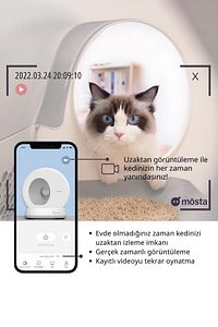 Ucat C10 Pro Kameralı Akıllı Otomatik Kedi Tuvaleti - Güvenli Ve Hijyenik Çözüm ürün fotoğrafı