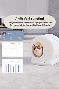 Ucat C10 Pro Kameralı Akıllı Otomatik Kedi Tuvaleti - Güvenli Ve Hijyenik Çözüm ürün fotoğrafı