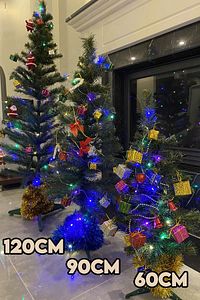 120 Cm Yılbaşı Çam Ağaç Seti 5 Metre Peri Led Işıklı Ve Yılbaşı Süsleri Paketi, Kar Spreyi ürün fotoğrafı