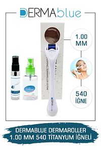 Dermaroller Titanyum 540 Iğne 1.00mm Orijinal Derma Roller Dezenfektan Hediyeli ürün fotoğrafı