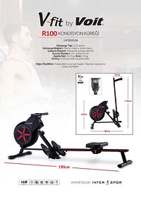 V-Fit By Voit R100 Kondisyon Küreği Hava Dirençli Manyetik Sistem ürün fotoğrafı