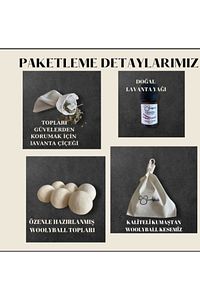 Yün Çamaşır Kurutma Makinası Topu-6 Adet Xl %100 Organik (5 ML ESANS HEDİYE) ürün fotoğrafı